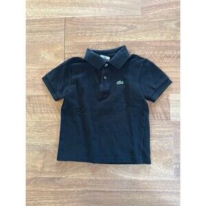 LACOSTE kids black OG gator polo